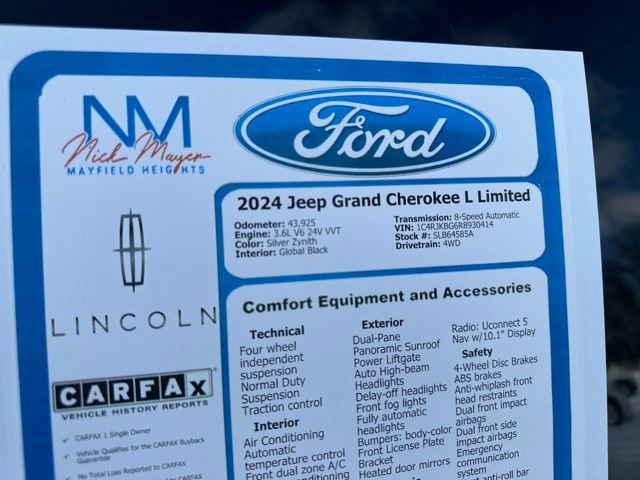 Used 2024 Jeep Grand Cherokee L Limited image 33