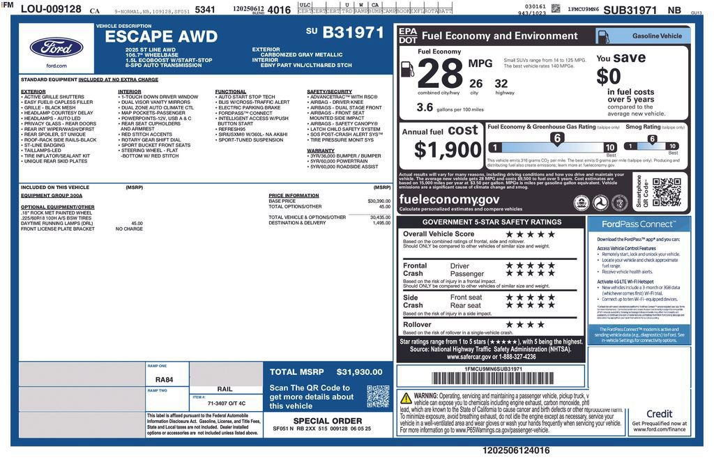 Certified 2025 Ford Escape ST-Line image 44