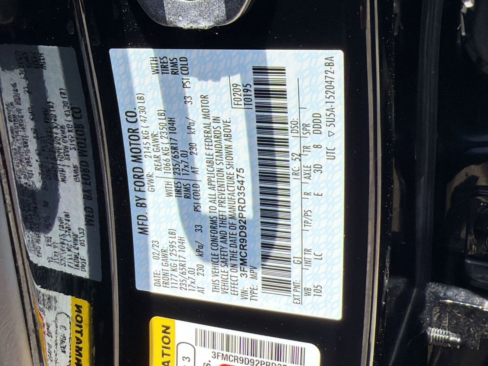 Certified 2023 Ford Bronco Sport Badlands AWD/4WD image 20