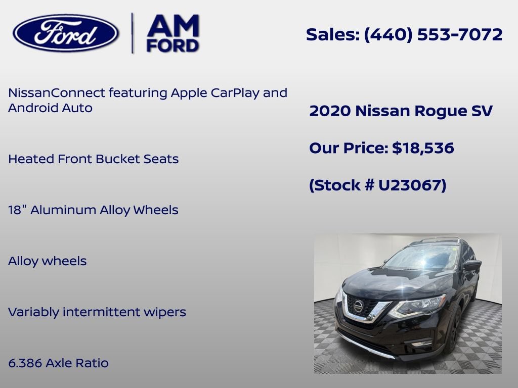 Used 2020 Nissan Rogue SV w/ Sun & Sound Touring Package AWD/4WD image 36