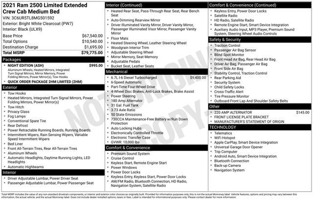 Used 2021 RAM 2500 Limited w/ Night Edition image 9