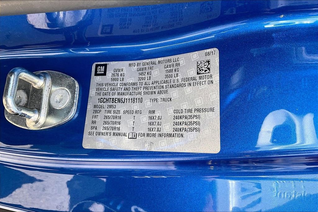 Used 2018 Chevrolet Colorado W/T w/ WT Convenience Package image 14