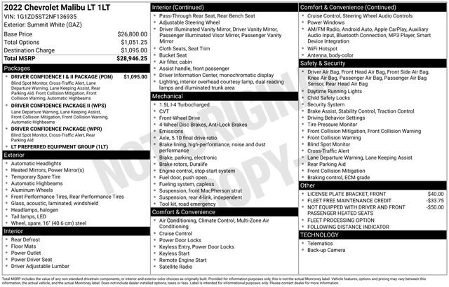 Used 2022 Chevrolet Malibu LT image 4