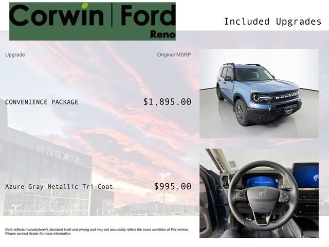 Certified 2025 Ford Bronco Sport Big Bend w/ Convenience Package AWD/4WD image 3