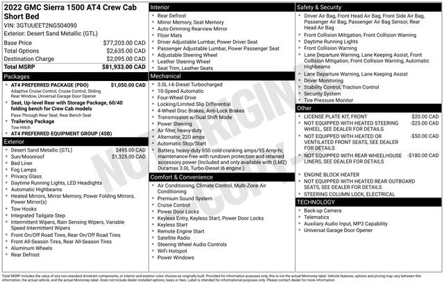 Used 2022 GMC Sierra 1500 AT4 w/ AT4 Preferred Package AWD/4WD image 41