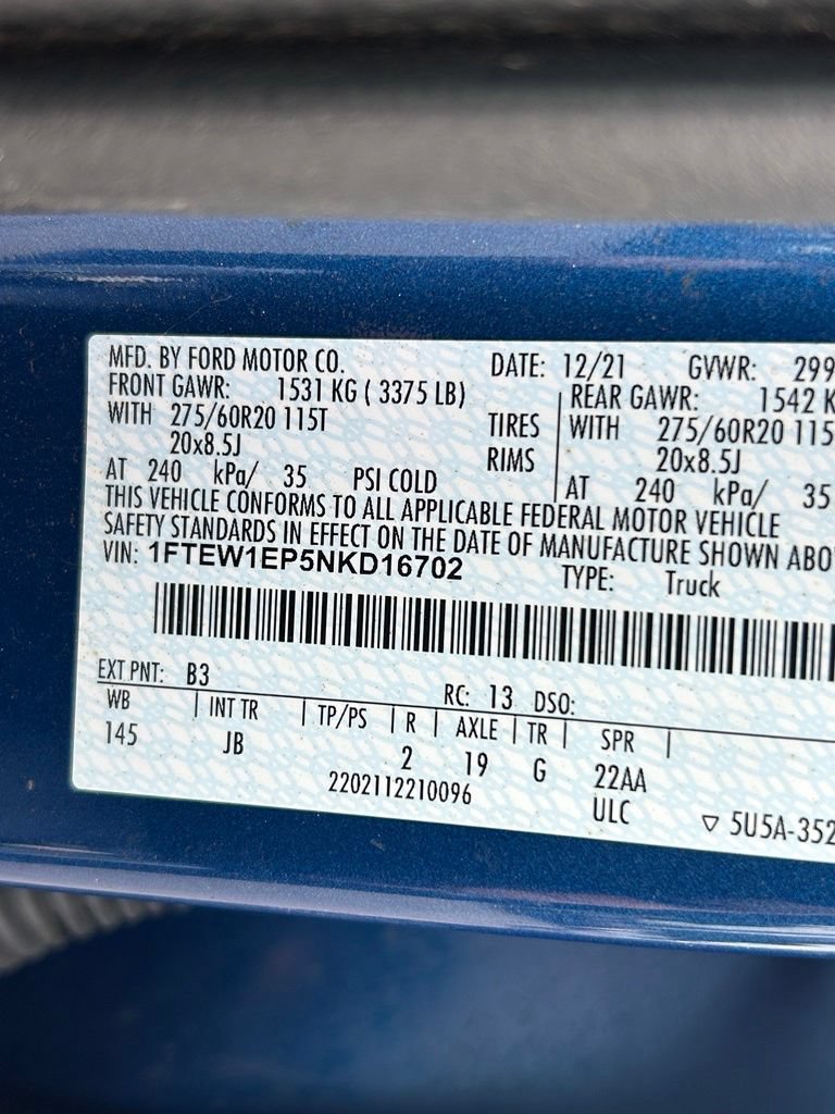 Certified 2022 Ford F150 XL w/ STX Appearance Package AWD/4WD image 53