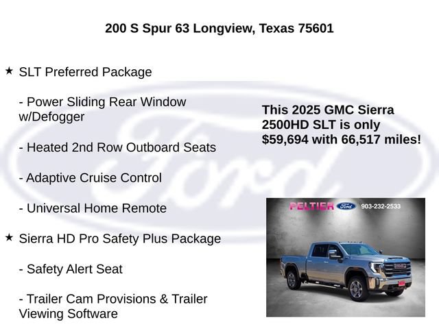 Used 2025 GMC Sierra 2500 SLT w/ Texas SLT Premium Package AWD/4WD image 30
