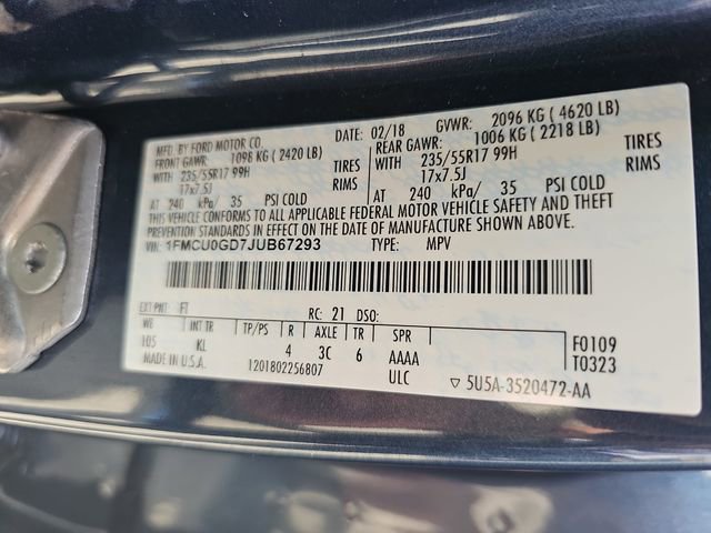 Certified 2018 Ford Escape SE FWD image 32