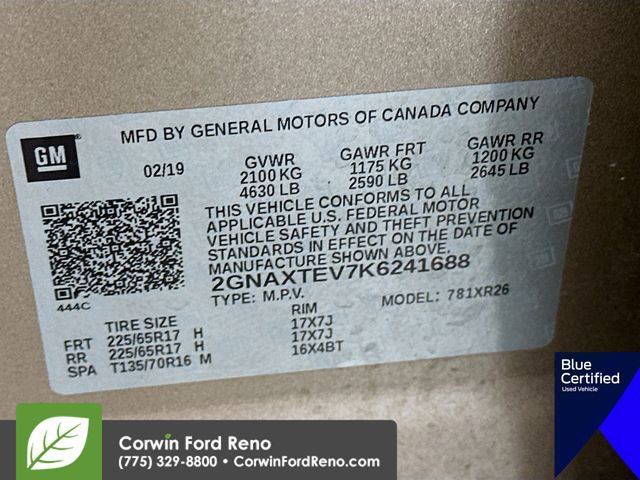 Used 2019 Chevrolet Equinox LT w/ Driver Convenience Package image 34