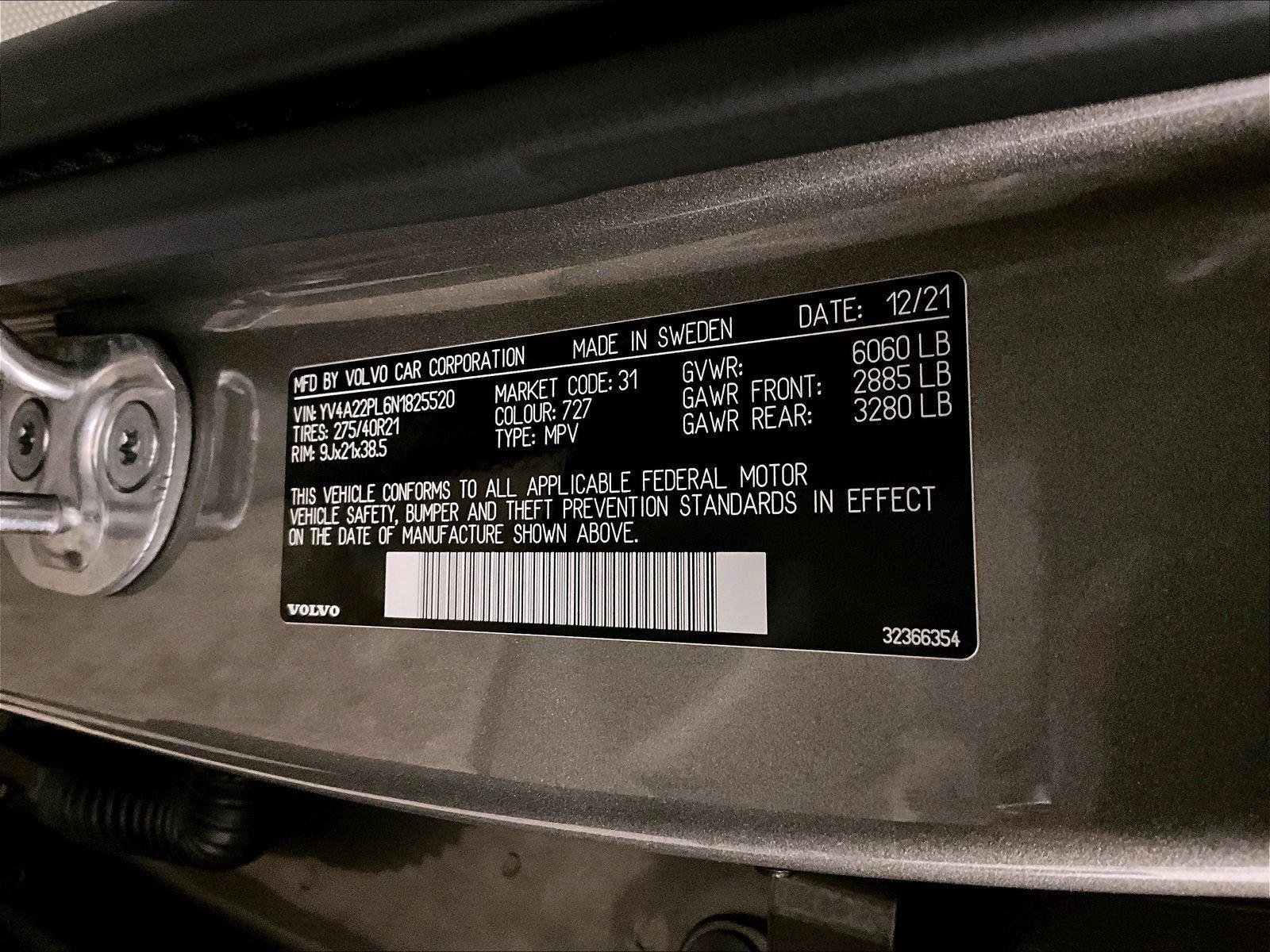 Used 2022 Volvo XC90 T6 Inscription w/ Advanced Package image 34