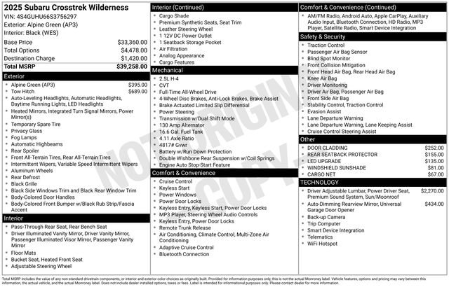 Used 2025 Subaru Crosstrek 2.5i Wilderness image 37