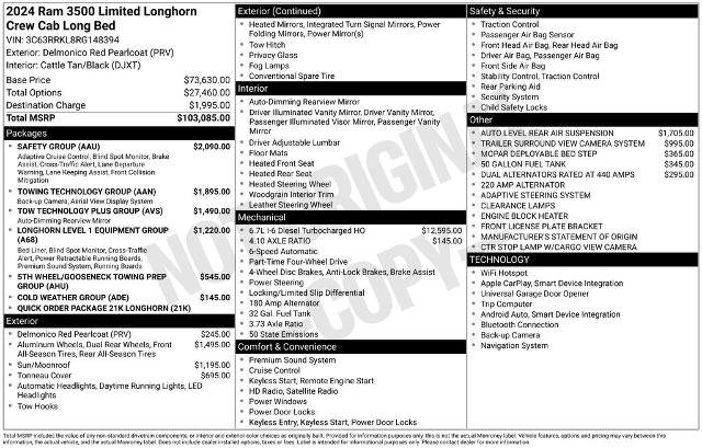 Used 2024 RAM 3500 Limited w/ Safety Group AWD/4WD image 5