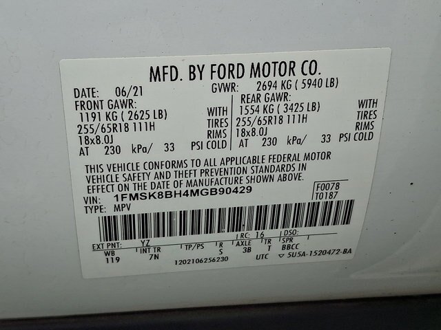 Certified 2021 Ford Explorer 4WD w/ Class III Trailer Tow Package image 25