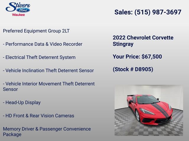 Used 2022 Chevrolet Corvette Stingray Preferred Cpe w/ 2LT image 21