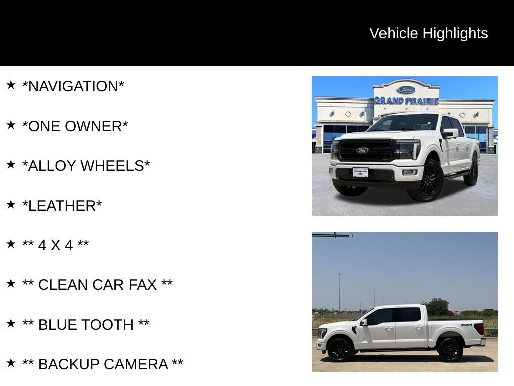 Certified 2024 Ford F150 Lariat w/ FX4 Off-Road Package AWD/4WD image 4