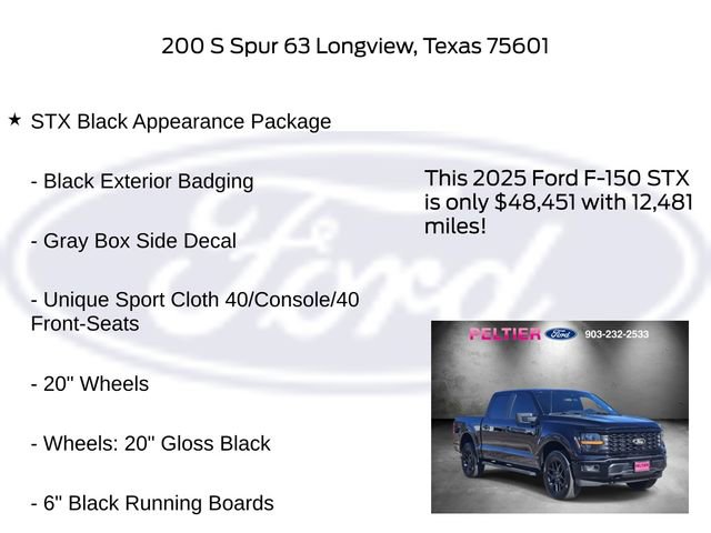 Certified 2025 Ford F150 STX w/ STX Black Appearance Package image 5