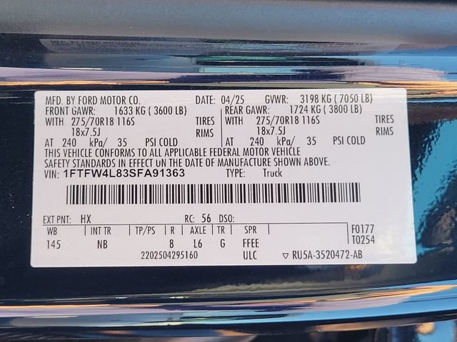 Certified 2025 Ford F150 Tremor w/ Equipment Group 402A High AWD/4WD image 16