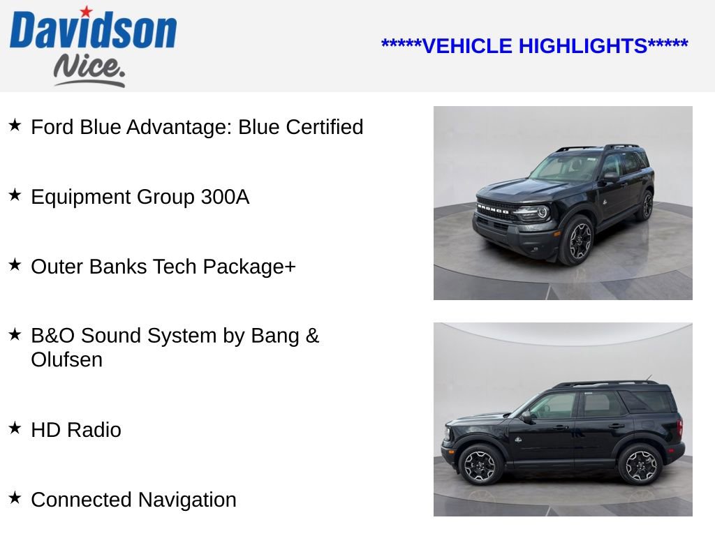 Certified 2025 Ford Bronco Sport Outer Banks w/ Outer Banks Tech Package+ AWD/4WD image 4
