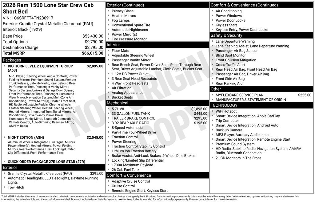 Used 2026 RAM 1500 Lone Star AWD/4WD image 6