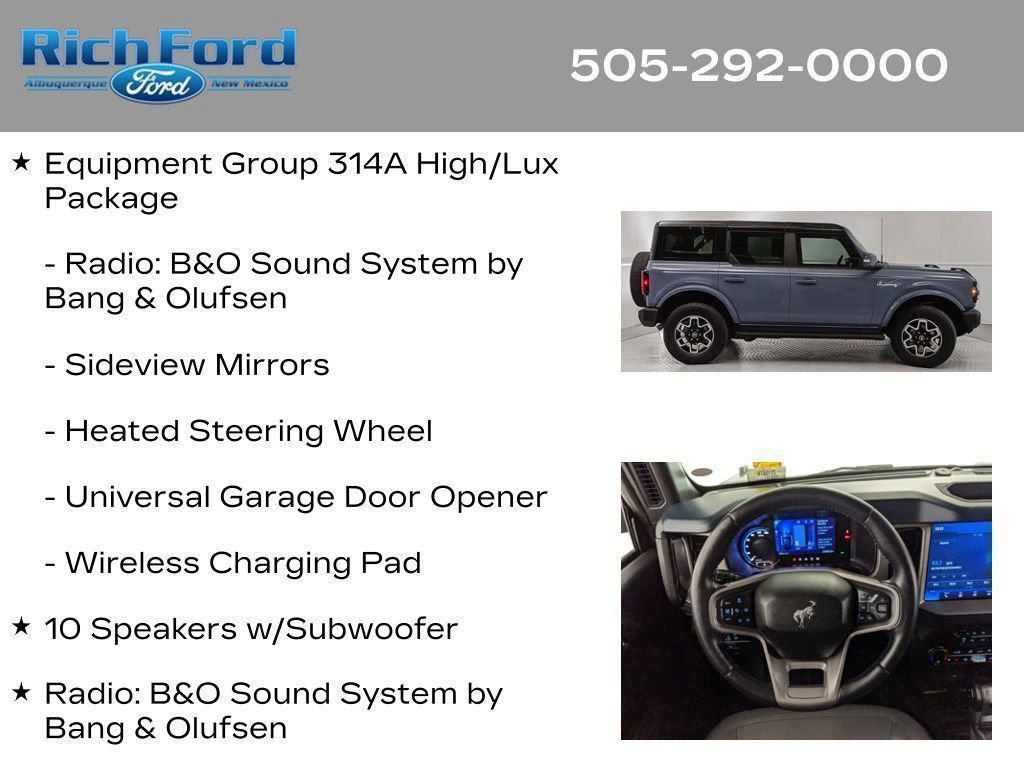 Certified 2024 Ford Bronco Outer Banks AWD/4WD image 86