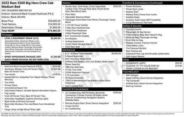 Used 2022 RAM 2500 Big Horn w/ Level A Equipment Group image 2