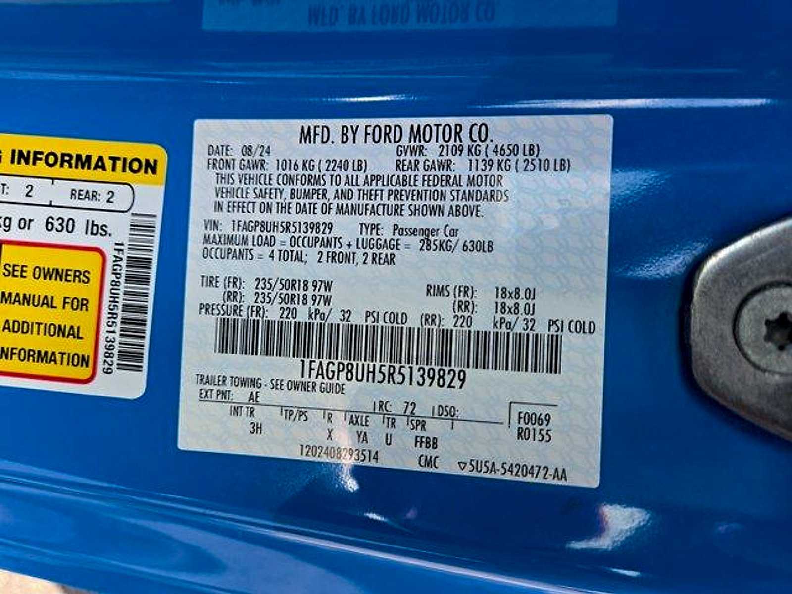 Certified 2024 Ford Mustang Premium RWD image 27