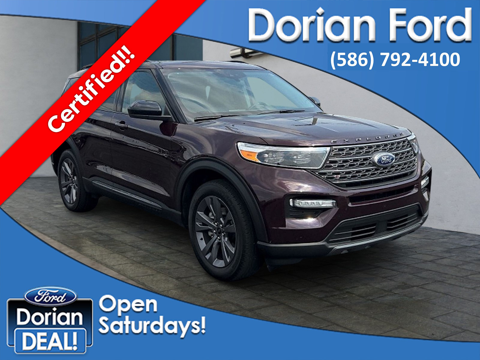 Certified 2023 Ford Explorer XLT w/ Equipment Group 202A