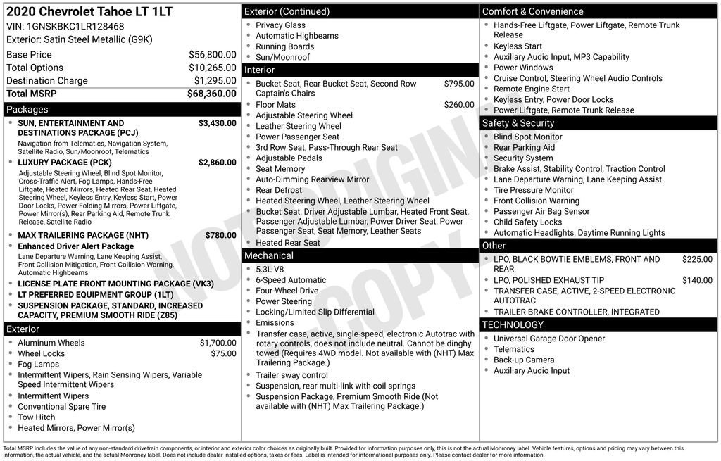 Used 2020 Chevrolet Tahoe LT image 8