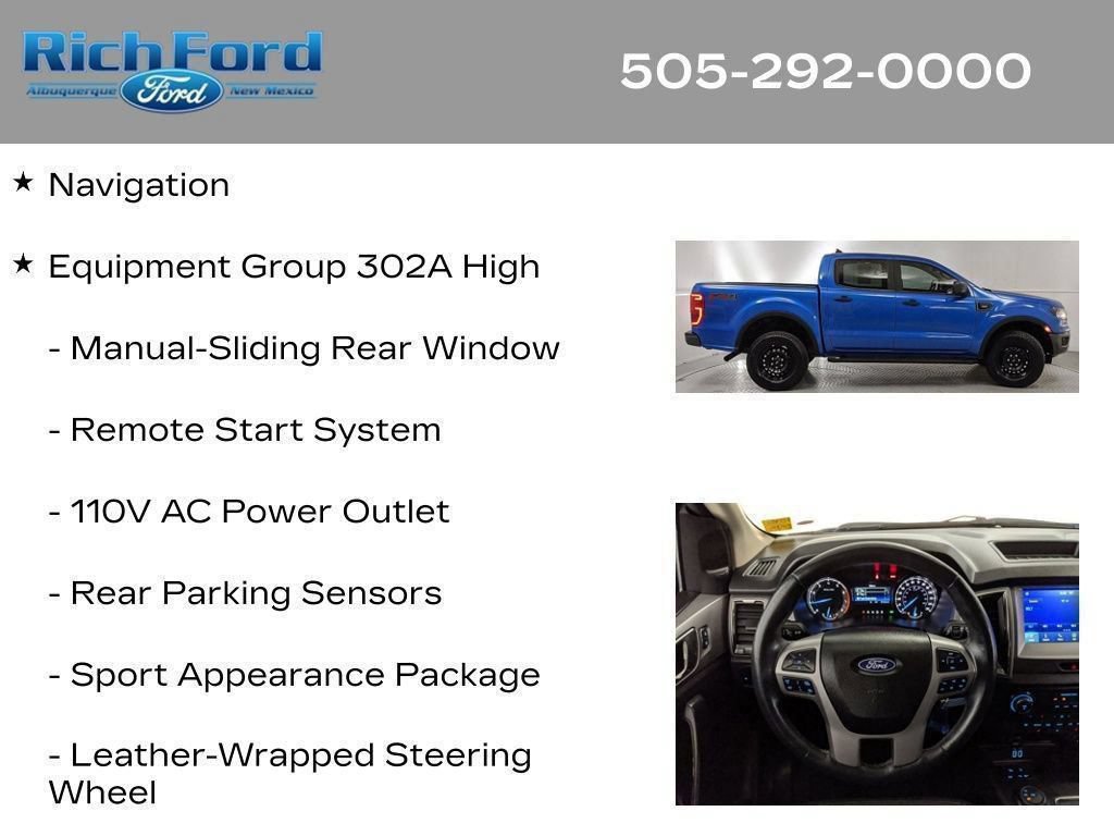 Certified 2023 Ford Ranger XLT w/ Equipment Group 302A High AWD/4WD image 51