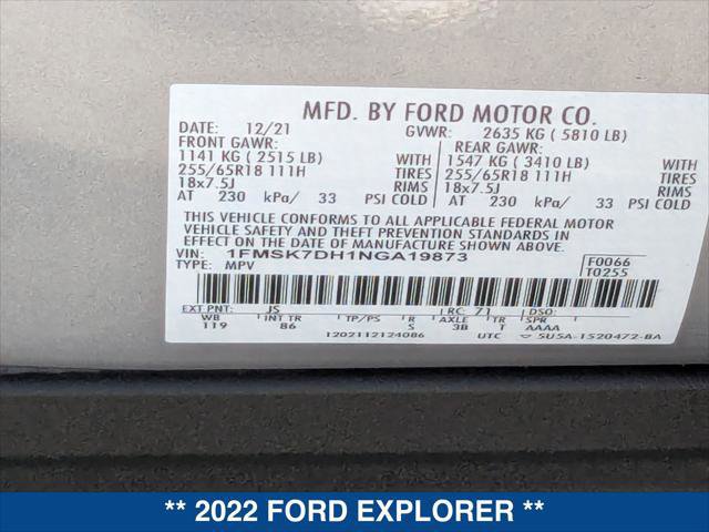 Certified 2022 Ford Explorer XLT image 25