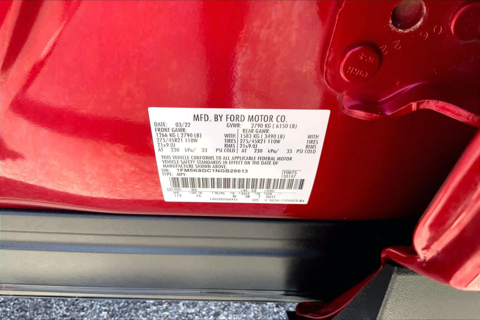 Certified 2022 Ford Explorer ST w/ Equipment Group 401A AWD/4WD image 33