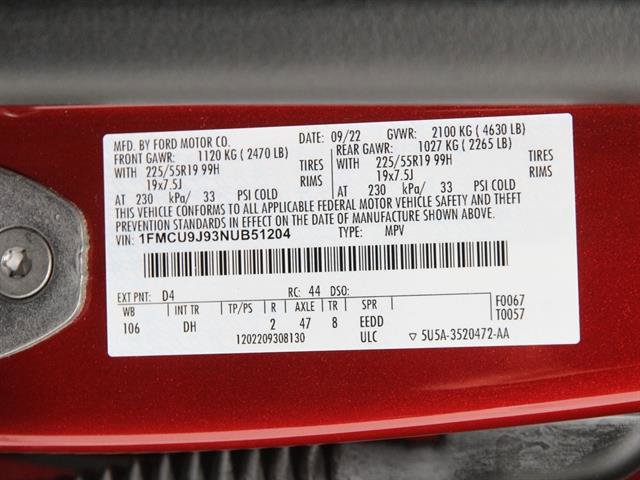 Certified 2022 Ford Escape Titanium w/ Titanium Elite Package image 23