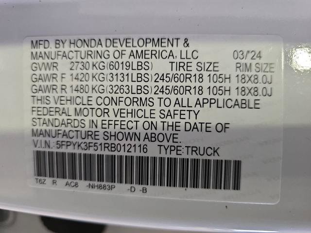 Used 2024 Honda Ridgeline RTL image 20