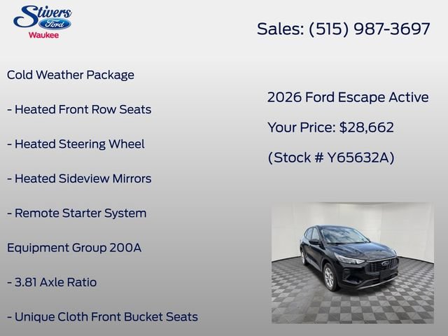 Certified 2026 Ford Escape Active w/ Cold Weather Package AWD/4WD image 8