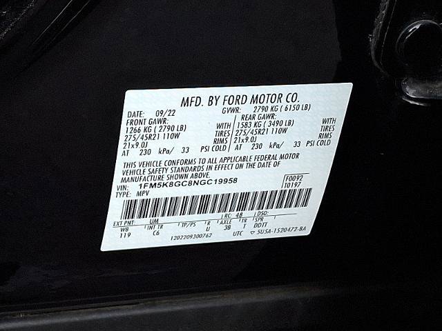 Certified 2022 Ford Explorer ST w/ Equipment Group 401A image 31