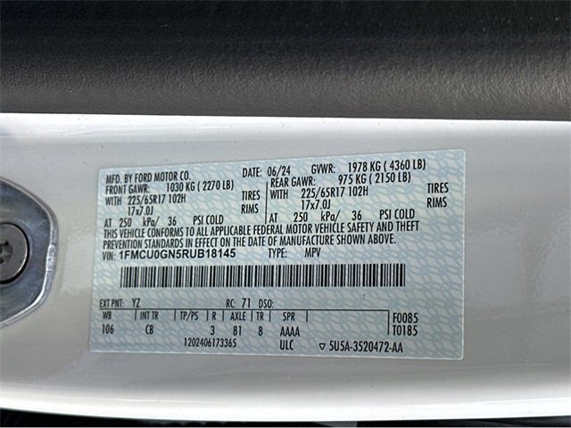 Certified 2024 Ford Escape Active image 45