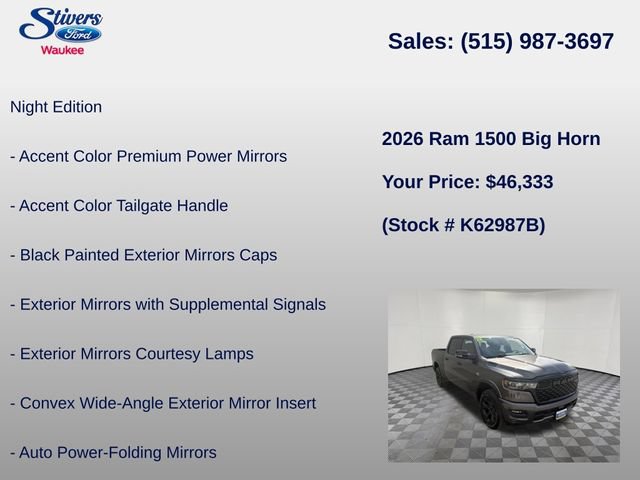 Used 2026 RAM 1500 Big Horn w/ Night Edition AWD/4WD image 34