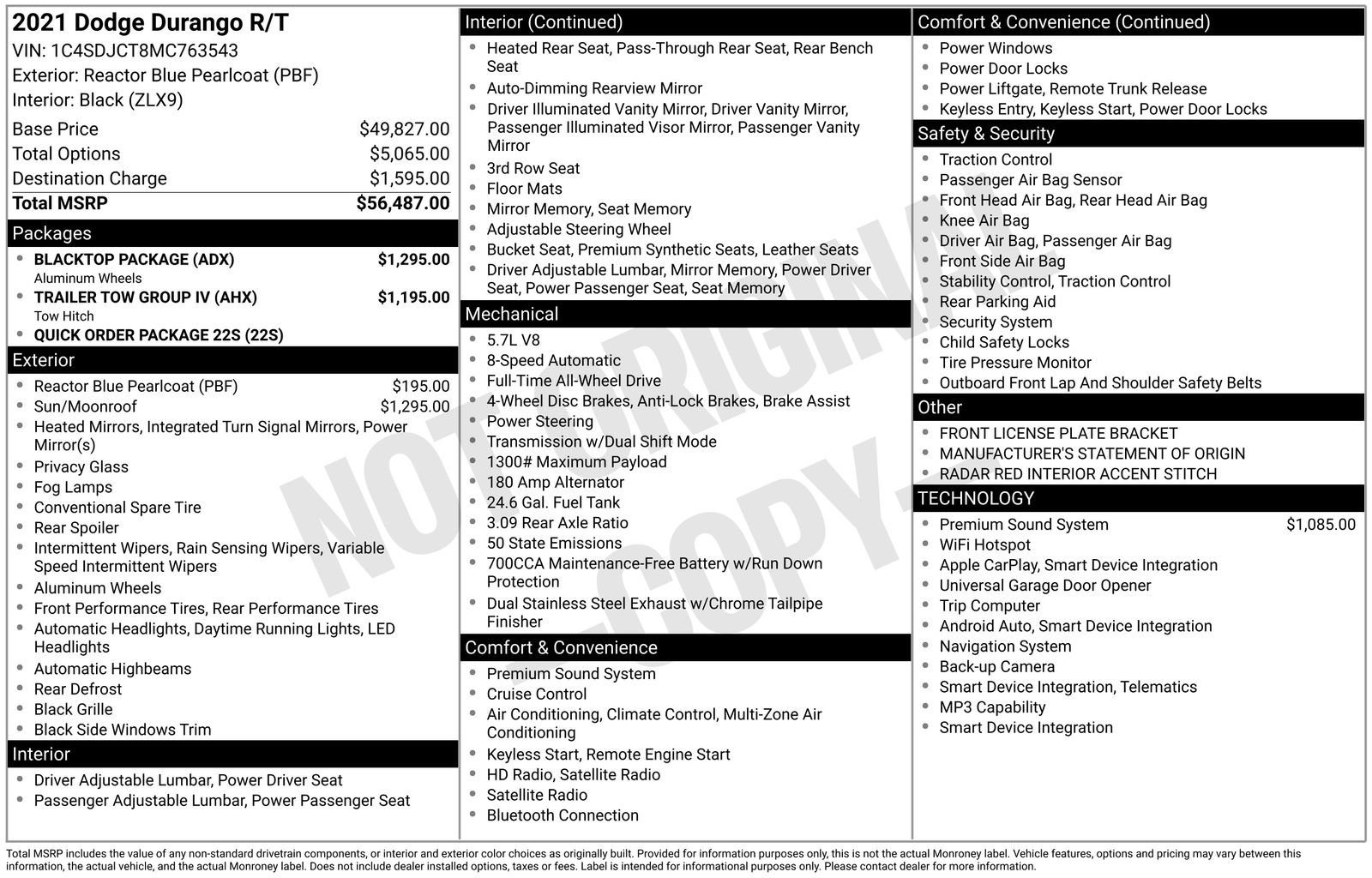 Used 2021 Dodge Durango R/T w/ Blacktop Package AWD/4WD image 46
