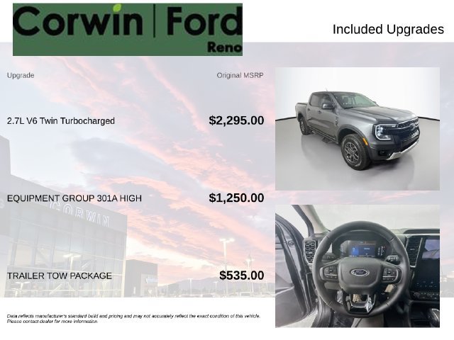 Certified 2026 Ford Ranger XLT w/ Equipment Group 301A High AWD/4WD image 3