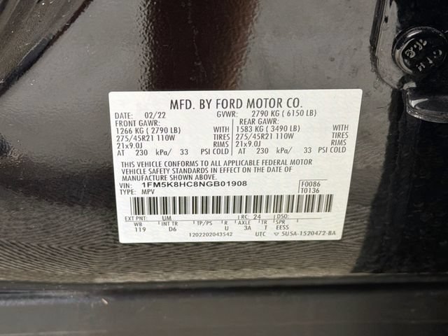 Certified 2022 Ford Explorer Platinum w/ Equipment Group 601A AWD/4WD image 39