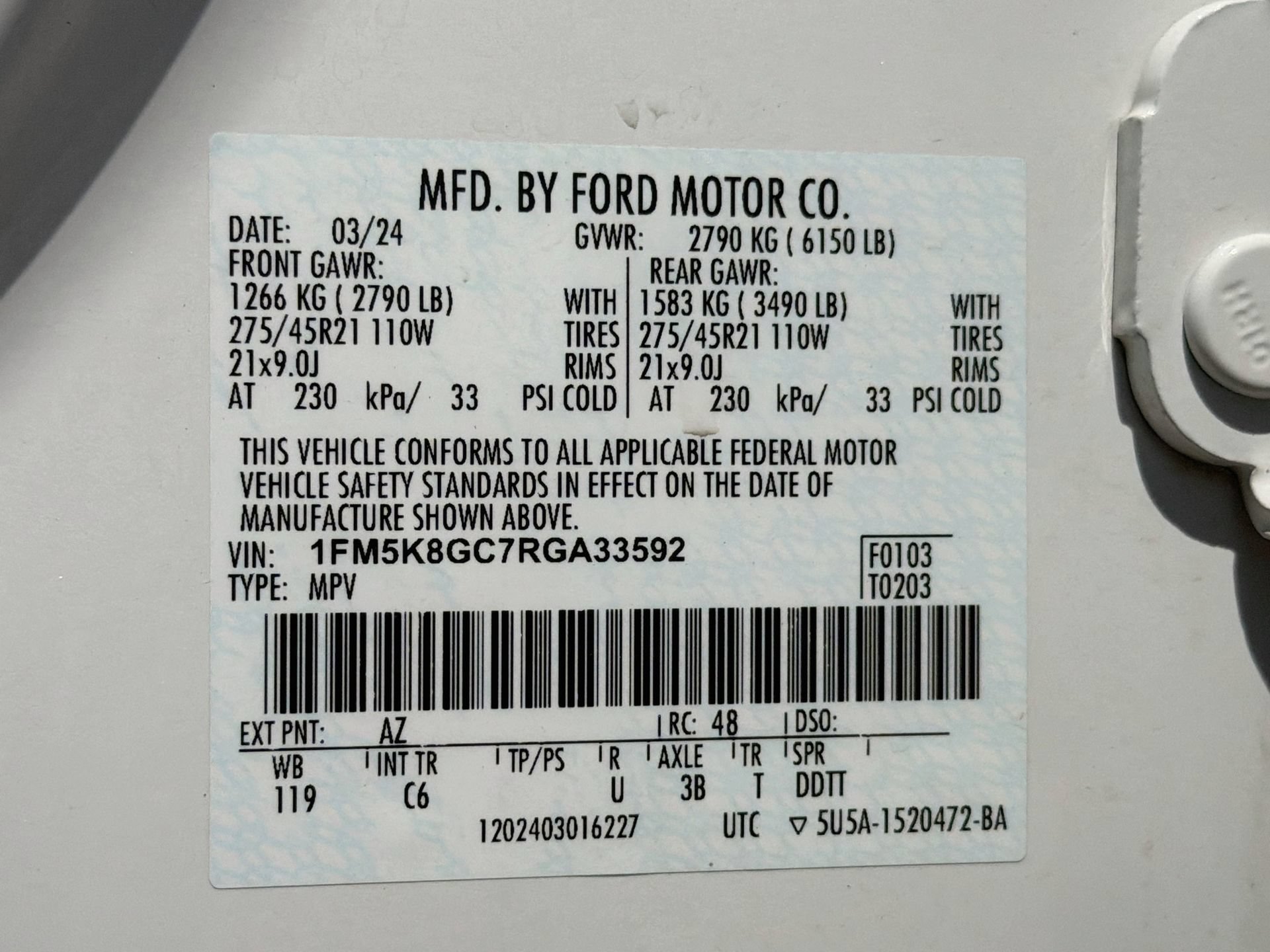 Certified 2024 Ford Explorer ST w/ Equipment Group 401A AWD/4WD image 40