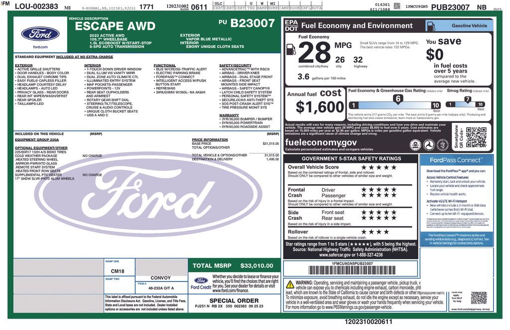 Certified 2023 Ford Escape Active image 28
