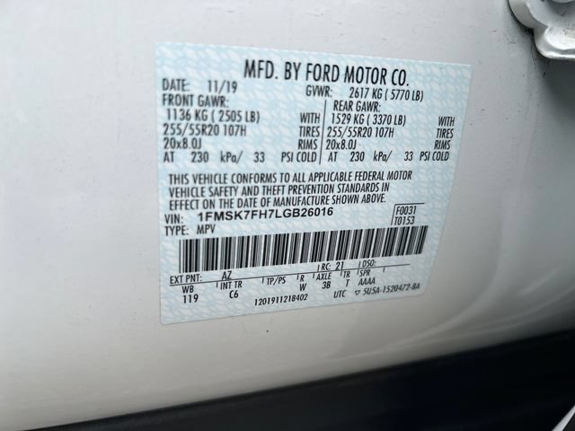 Certified 2020 Ford Explorer Limited RWD image 36