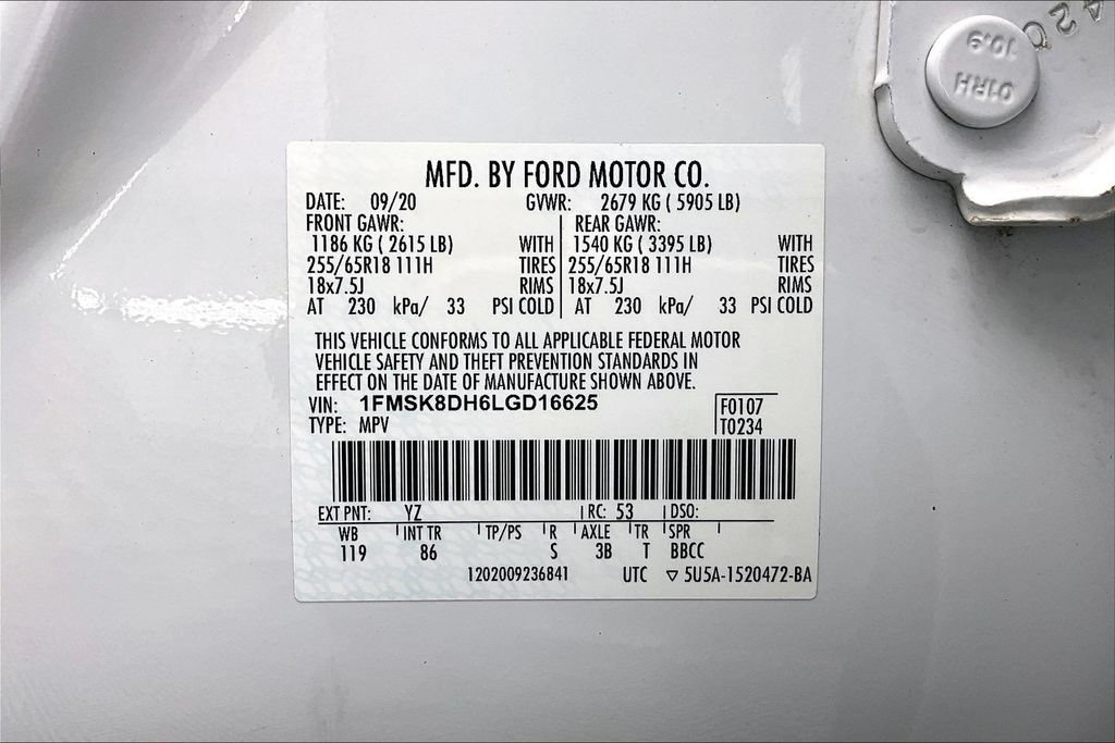 Certified 2020 Ford Explorer XLT w/ Comfort Package AWD/4WD image 36
