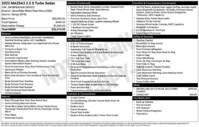 Used 2022 MAZDA MAZDA3 s image 2