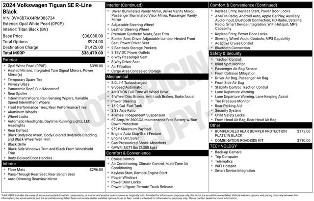 Used 2024 Volkswagen Tiguan SE R-Line AWD/4WD image 14