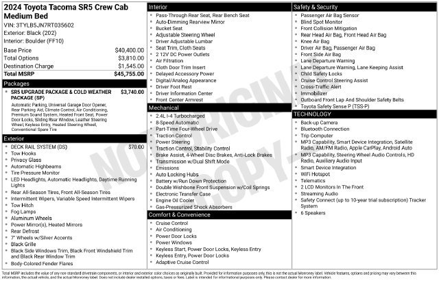 Used 2024 Toyota Tacoma SR5 AWD/4WD image 28