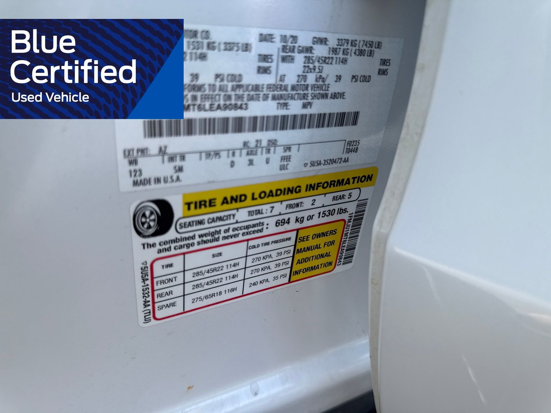 Certified 2020 Ford Expedition Platinum image 34