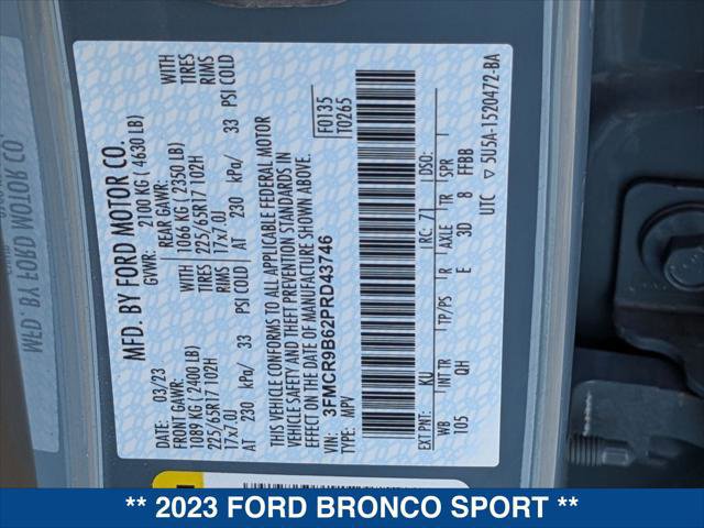 Certified 2023 Ford Bronco Sport Big Bend w/ Convenience Package image 25