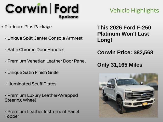 Certified 2026 Ford F250 Platinum w/ Platinum Plus Package AWD/4WD image 7